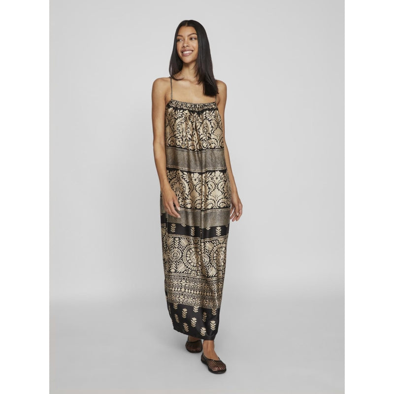 VILA VILA dame kjole VIRAMONE Dress Feather Gray Graphic