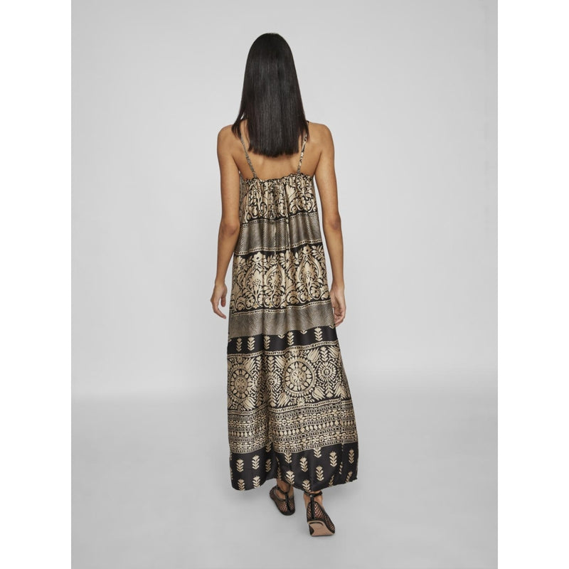 VILA VILA dame kjole VIRAMONE Dress Feather Gray Graphic