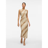 VILA VILA dame kjole VIRIKKE Dress Birch BROWN