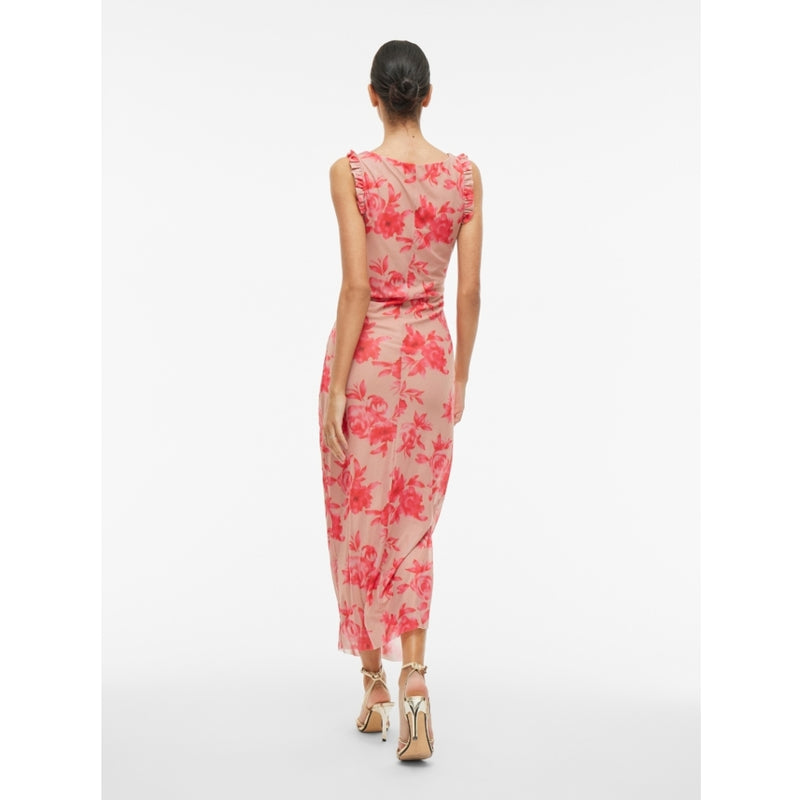 VILA VILA dame kjole VIRIKKE Dress Misty Rose RED ROSE