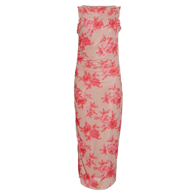 VILA VILA dame kjole VIRIKKE Dress Misty Rose RED ROSE