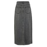 VILA VILA dame nederdel VIKIKI Skirt Medium Grey Denim