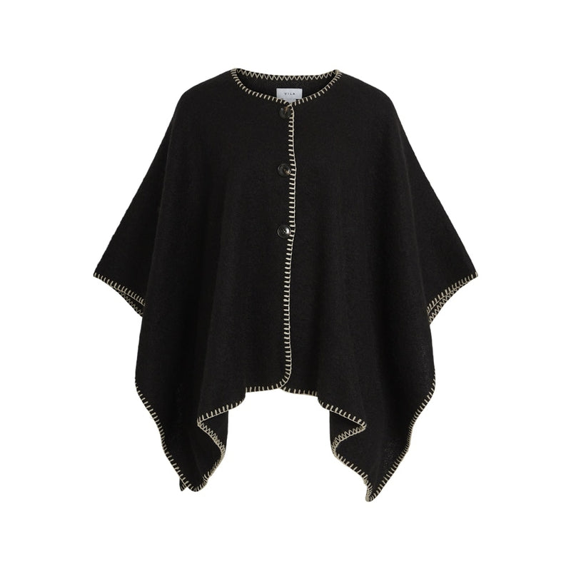 VILA VILA dame poncho VISANTEL Poncho Black