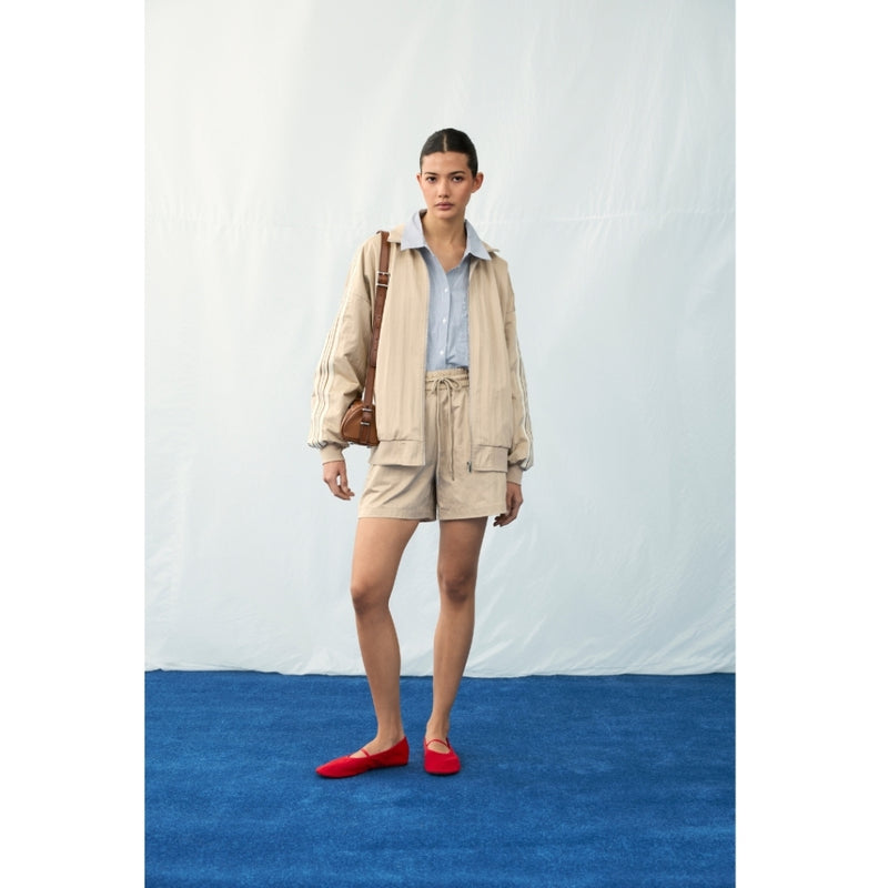 VILA VILA dame shorts VIHABA Shorts Feather Gray Birch track
