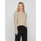 VILA VILA dame strik VIHEFNA Knit Natural Melange WHITE ALYSSUM