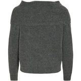 VILA VILA dame strik VIKENYA Restudsalg Dark grey melange