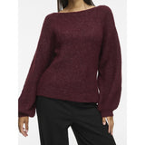 VILA VILA dame strik VIMARLEY Knit PORT ROYALE MELANGE