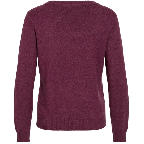 VILA VILA dame strik VIRIL Knit Fig Dark Melange