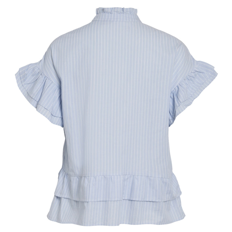 VILA VILA dame top VISOMMER Top Kentucky Blue Snow white