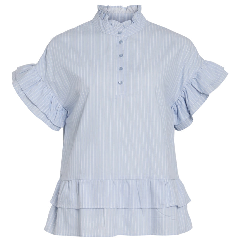 VILA VILA dame top VISOMMER Top Kentucky Blue Snow white