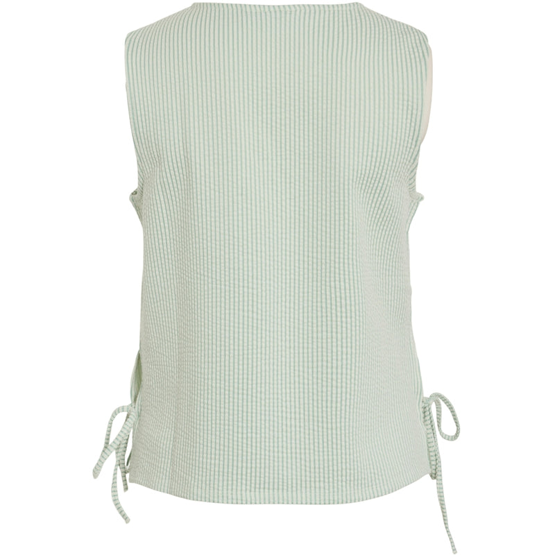 VILA VILA dame top VISTRIPLO Top Silt Green Stripes BIRCH