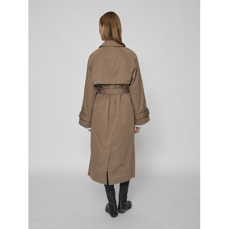 VILA VILA dame trenchcoat VIVIANNA Restudsalg Brown Lentil