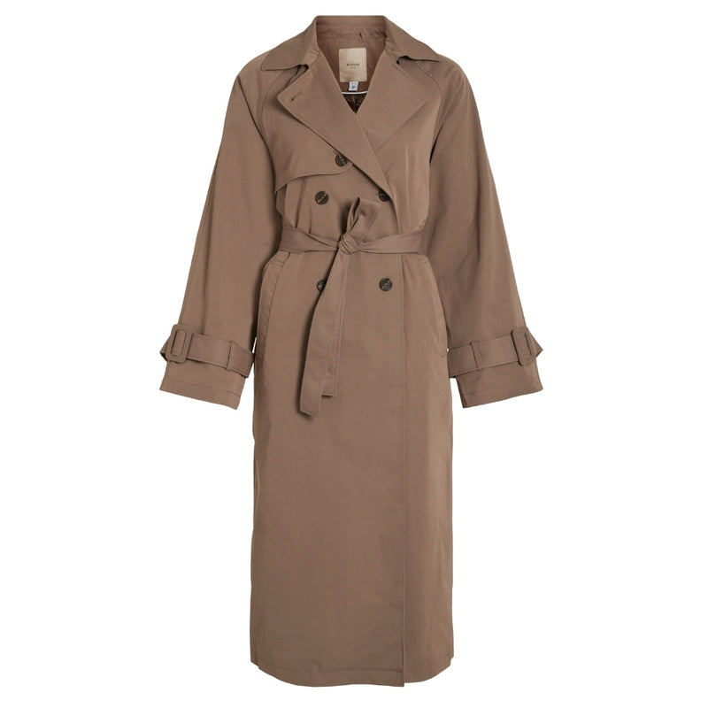 VILA VILA dame trenchcoat VIVIANNA Restudsalg Brown Lentil