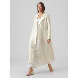 Vero Moda VMMATHILDE LS LONG JACKET D1 Restudsalg Cannoli Cream