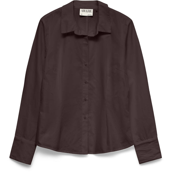 Vero Moda Vero Moda Dame Skjorte AWUMS Shirt Chocolate Plum