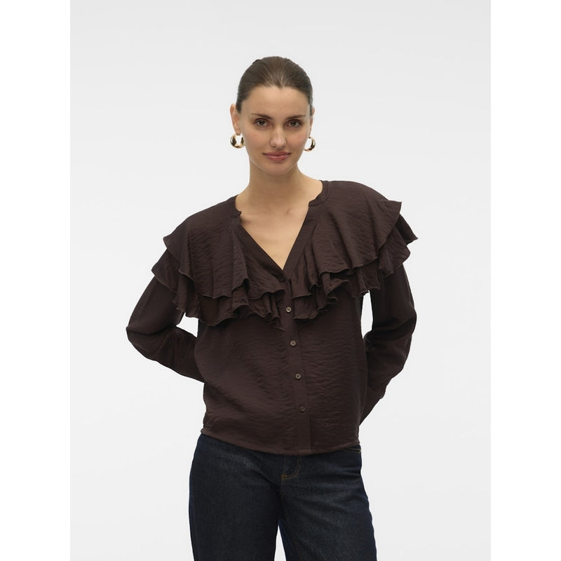 Vero Moda Vero Moda dame bluse VMLIZZI Blouse Chocolate Torte