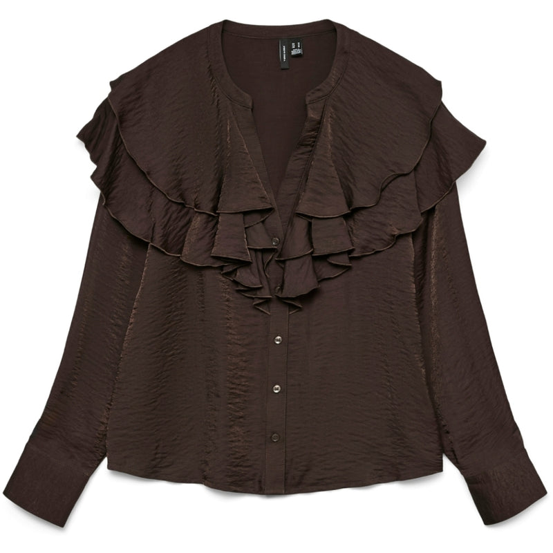 Vero Moda Vero Moda dame bluse VMLIZZI Blouse Chocolate Torte