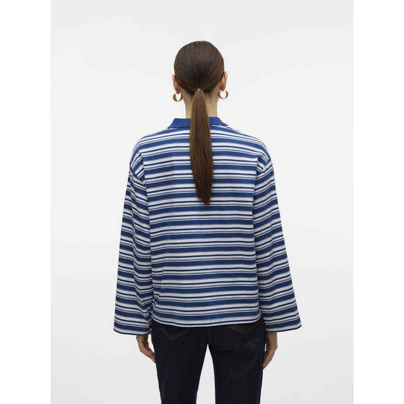 Vero Moda Vero Moda dame bluse VMMAREN Blouse Navy Peony Snow White