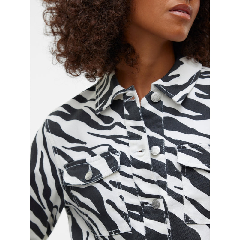 Vero Moda Vero Moda dame jakke VMBELLE Jacket Bright White Black Zebra