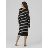 Vero Moda Vero Moda dame kjole VMJOANA Dress Black Stripes W. Birch