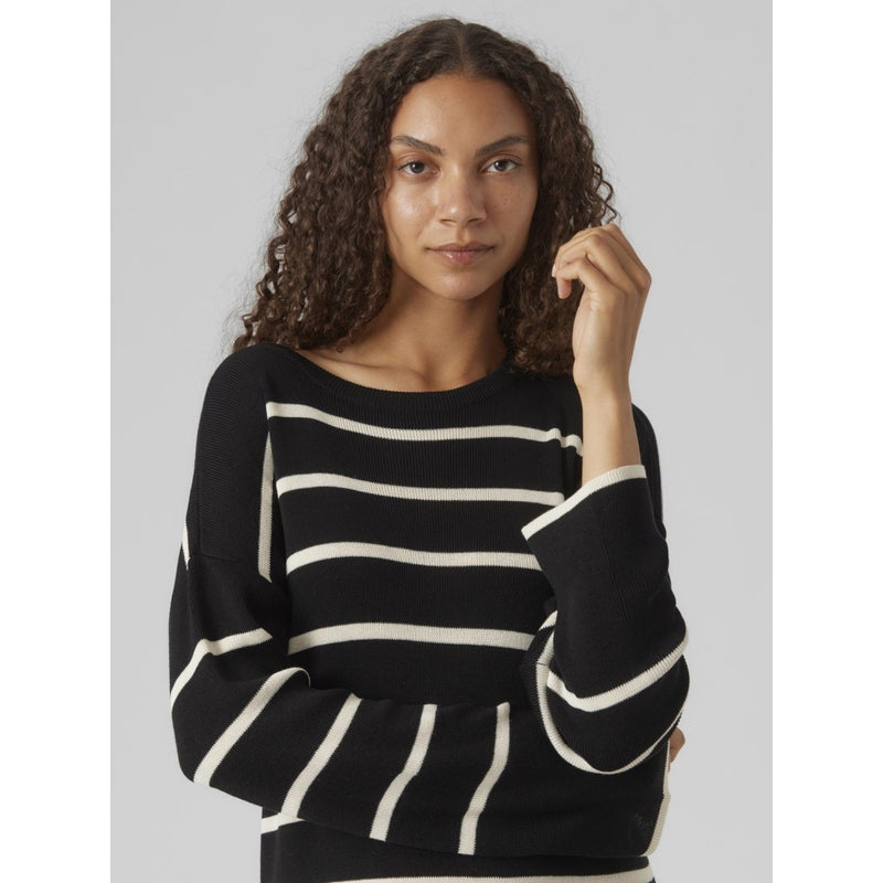 Vero Moda Vero Moda dame kjole VMJOANA Dress Black Stripes W. Birch