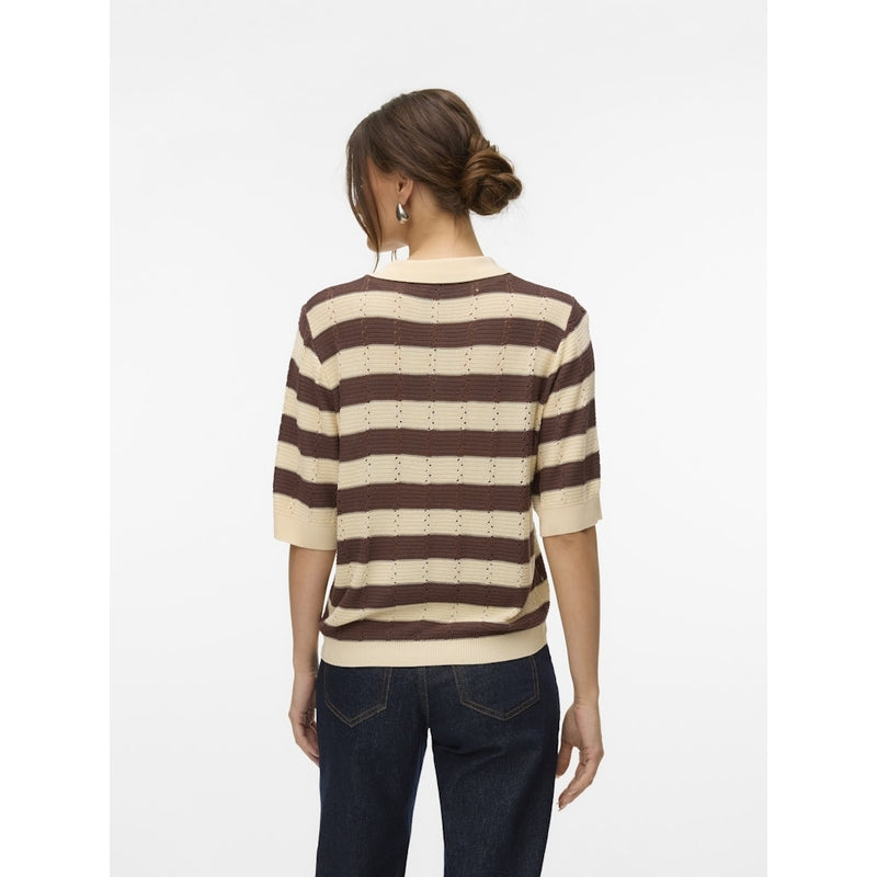 Vero Moda Vero Moda dame polo VMRANDI Polo Macadamia Stripes