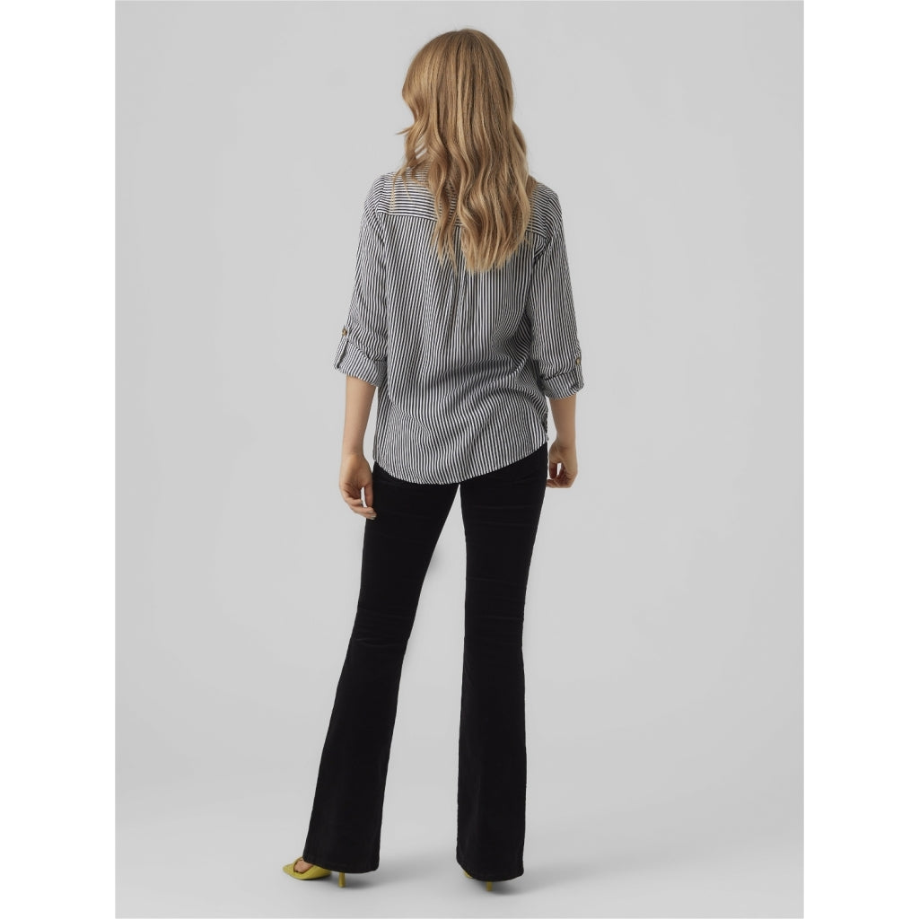VERO MODA dam byxor VMCARLY - Navy Blazer snow white main image 0