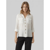 Vero Moda Vero Moda dame skjorte VMBUMPY Shirt Snow white