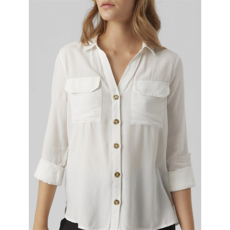 Vero Moda Vero Moda dame skjorte VMBUMPY Shirt Snow white