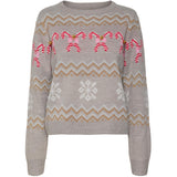 Vero Moda Vero Moda dame strik VMCANDYCANE Knit Ash W. MELANGE + SNOW WHITE+CHINESE RED+HOT PINK+G
