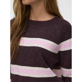 Vero Moda Vero Moda dame strik VMDOFFY Knit Windsor Wine W. BIRCH AND PRISM PINK