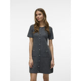 Vero Moda Vero Moda dame strik kjole VMJOHANNA Dress Medium grey melange