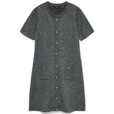 Vero Moda Vero Moda dame strik kjole VMJOHANNA Dress Medium grey melange