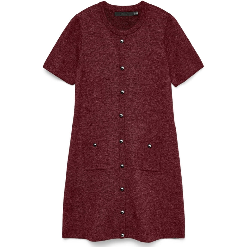 Vero Moda Vero Moda dame strik kjole VMJOHANNA Dress Tawny Port