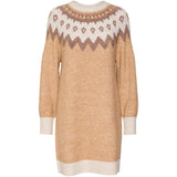 Vero Moda Vero Moda dame strik kjole VMSIMONENEW Restudsalg Tan W. BIRCH + AZTEC