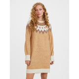 Vero Moda Vero Moda dame strik kjole VMSIMONENEW Restudsalg Tan W. BIRCH + AZTEC