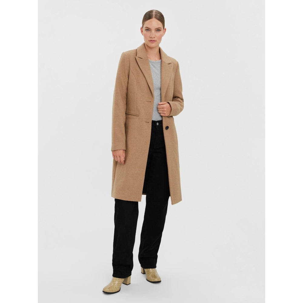 Moda Vmblaza Vero Moda Tailored Coat In Brown VERO MODA Between