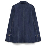 Vero Moda Vero moda dame overskirt VMNIKKA Shirt Dark Blue Denim