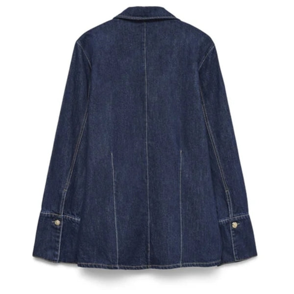 Vero Moda Vero moda dame overskirt VMNIKKA Shirt Dark Blue Denim