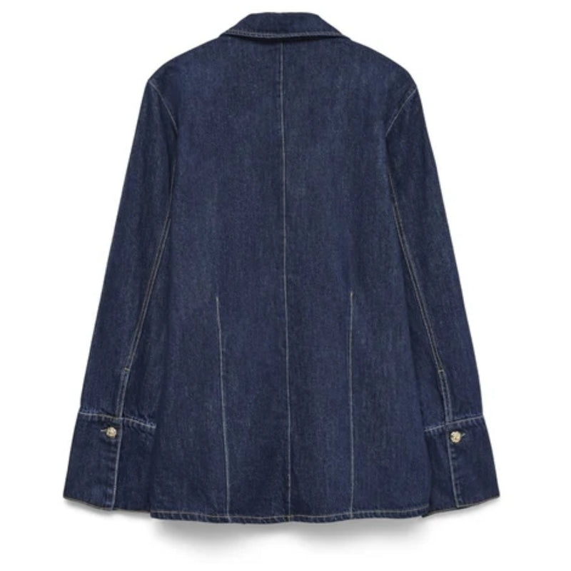 Vero Moda Vero moda dame overskirt VMNIKKA Shirt Dark Blue Denim