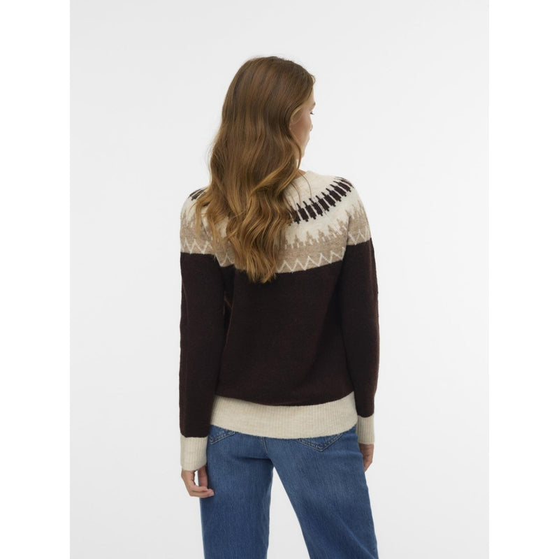 Vero Moda Vero moda dame strik VMSIMONE Knit Chocolate Torte Detail:W. SILVER MINK + BIRCH