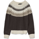Vero Moda Vero moda dame strik VMSIMONE Knit Chocolate Torte Detail:W. SILVER MINK + BIRCH