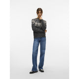 Vero Moda Vero moda dame strik VMSIMONE Knit Dark Grey Melange Detail:W. BIRCH + ROSE