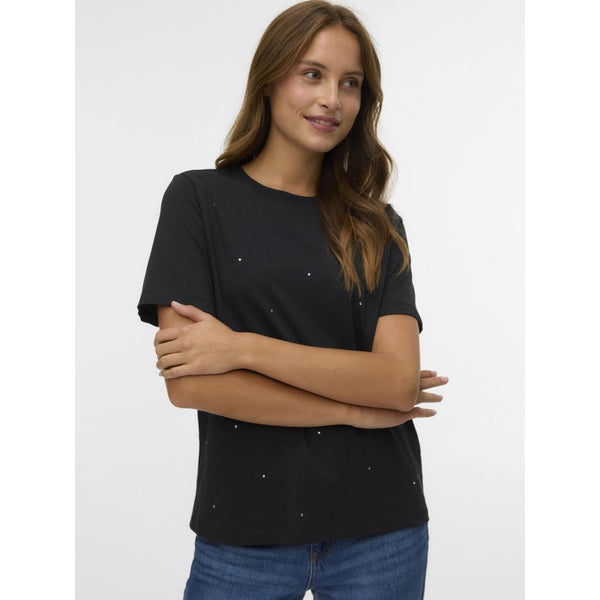 Vero Moda Vero moda dame t-shirt VMPAULINA T-shirt Black