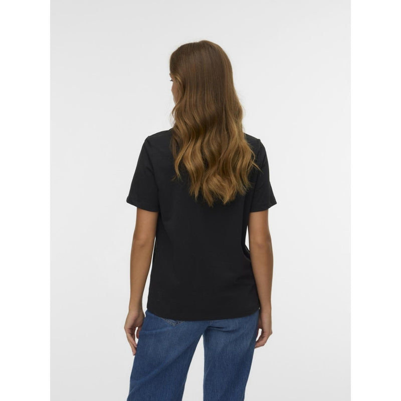 Vero Moda Vero moda dame t-shirt VMPAULINA T-shirt Black