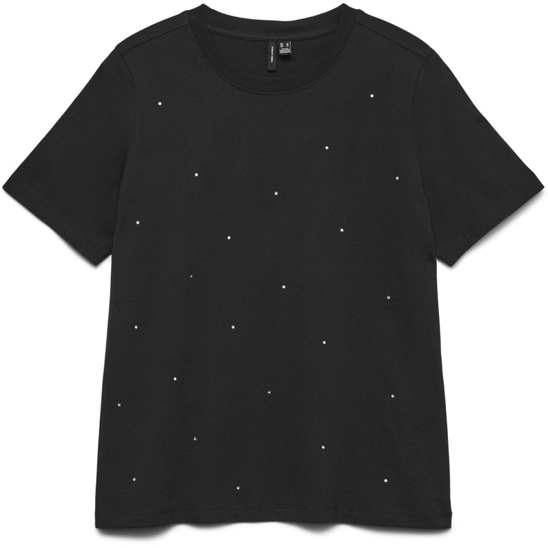 Vero Moda Vero moda dame t-shirt VMPAULINA T-shirt Black