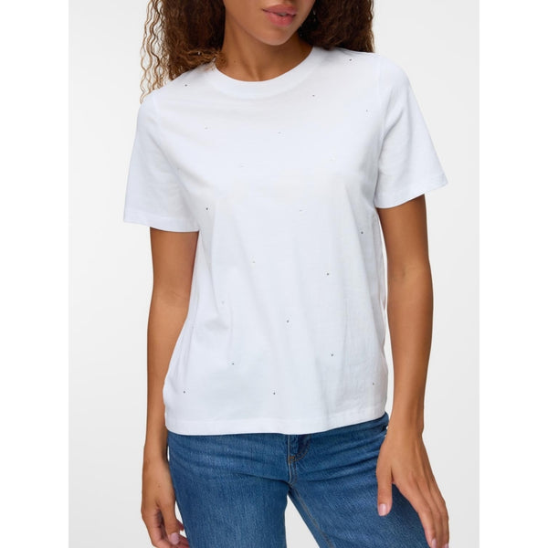 Vero Moda Vero moda dame t-shirt VMPAULINA T-shirt Bright White