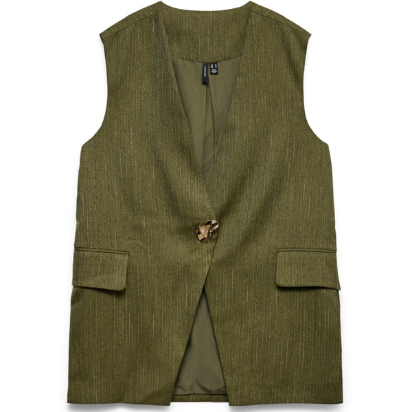 VERO MODA Gilet de Costume Femme Marron Business Carreaux (EU 38