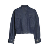 VILA Vila dame denim jakke VIADONNA Jacket Dark Blue Denim