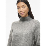 VILA Vila dame strik VILORY Knit Medium grey melange